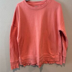 Time and Tru Coral Crewneck Top